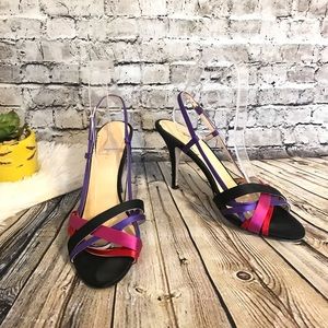 ❤️sold❤️Kate Spade Strappy Black Pink Purple Heels